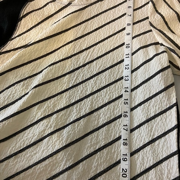 Ali Miles Tunic Top Crinkle Fabric Asymmetrical Hem Side Zip Pocket Large Artsy - Picture 8 of 13